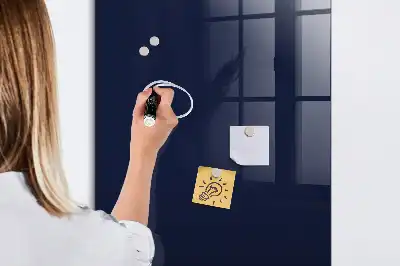 Dry erase magnetic board dark navy blue