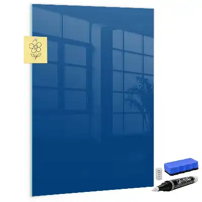 Dry erase magnetic board blue