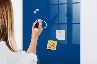 Dry erase magnetic board blue
