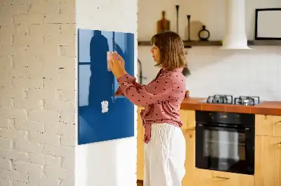 Dry erase magnetic board blue
