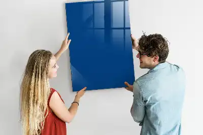 Dry erase magnetic board blue