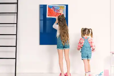 Dry erase magnetic board blue