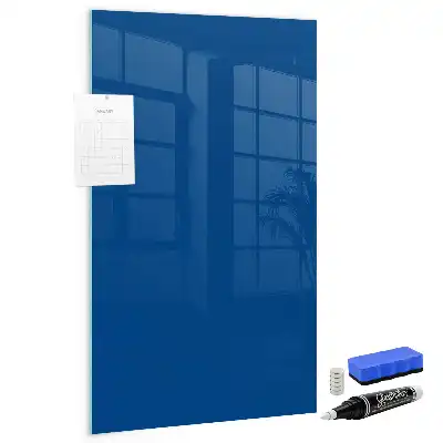 Dry erase magnetic board blue
