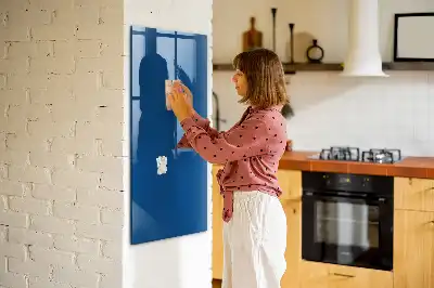 Dry erase magnetic board blue