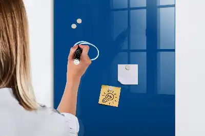 Dry erase magnetic board blue