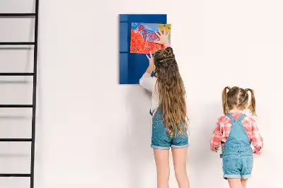 Dry erase magnetic board blue