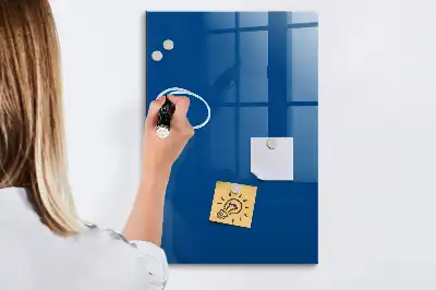 Dry erase magnetic board blue