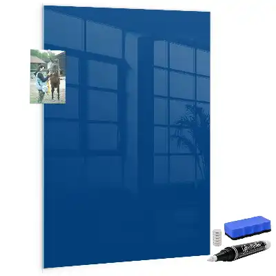 Dry erase magnetic board blue