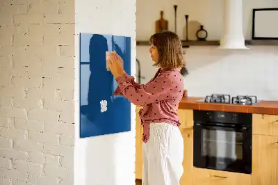 Dry erase magnetic board blue