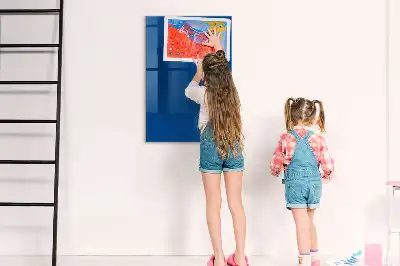 Dry erase magnetic board blue