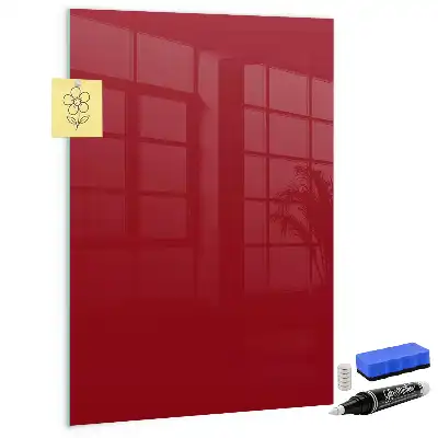 Dry erase magnetic board red