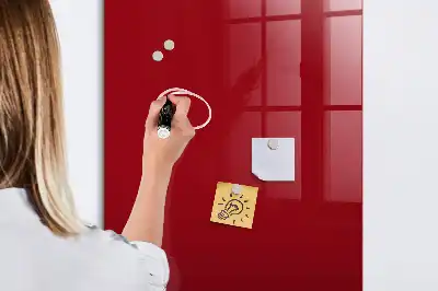 Dry erase magnetic board red
