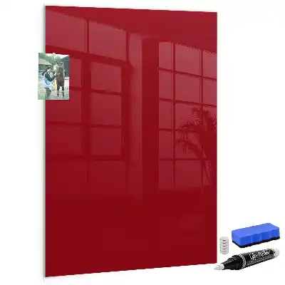 Dry erase magnetic board red