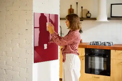 Dry erase magnetic board red