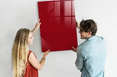 Dry erase magnetic board red