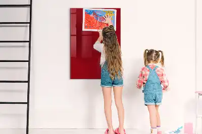 Dry erase magnetic board red