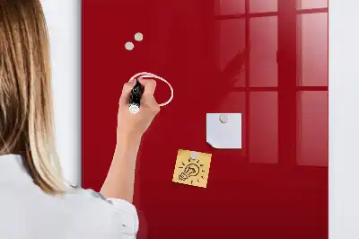 Dry erase magnetic board red