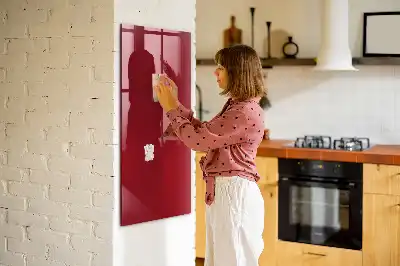 Dry erase magnetic board red