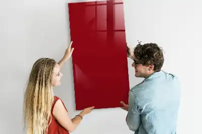 Dry erase magnetic board red