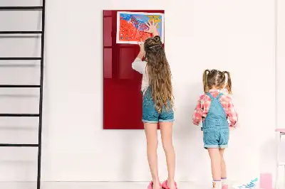 Dry erase magnetic board red