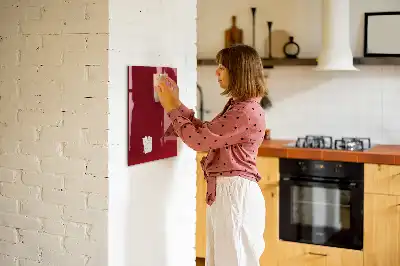 Dry erase magnetic board red