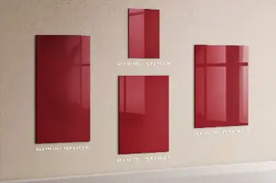 Dry erase magnetic board red