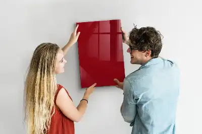 Dry erase magnetic board red