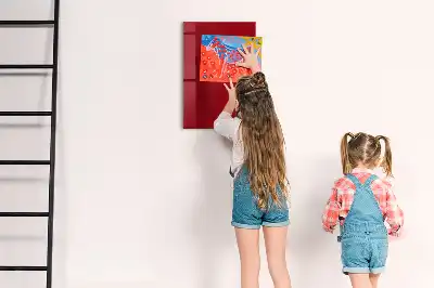 Dry erase magnetic board red