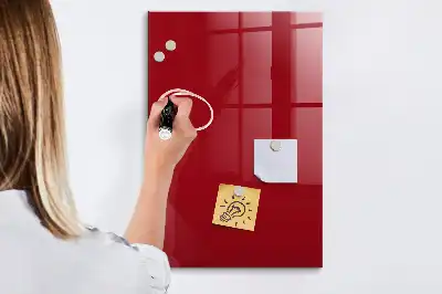 Dry erase magnetic board red