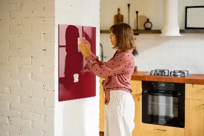 Dry erase magnetic board red