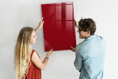 Dry erase magnetic board red