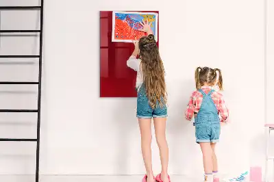 Dry erase magnetic board red