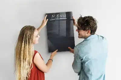 Magnetic dry erase board menu board