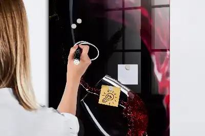 Magnetic dry erase board spilled wine design