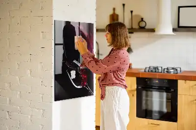 Magnetic dry erase board spilled wine design