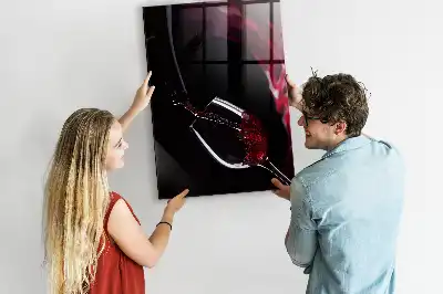 Magnetic dry erase board spilled wine design