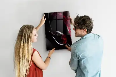 Magnetic dry erase board spilled wine design