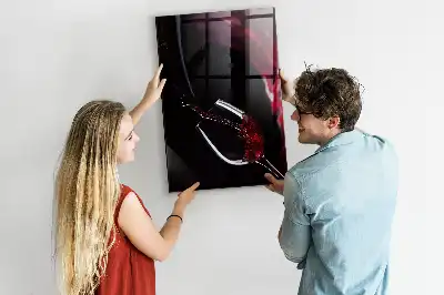 Magnetic dry erase board spilled wine design