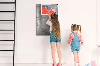 Dry erase magnetic board with a scratched metal finish