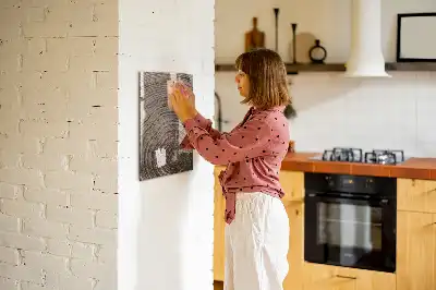 Dry erase magnetic board tree rings design