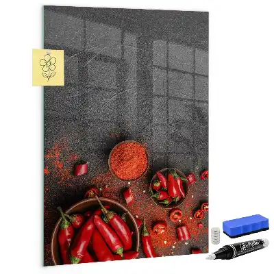 Ground paprika magnetic dry erase board