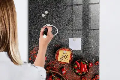 Ground paprika magnetic dry erase board