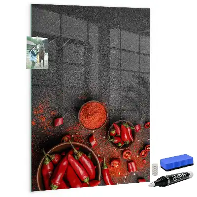 Ground paprika magnetic dry erase board