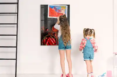 Ground paprika magnetic dry erase board