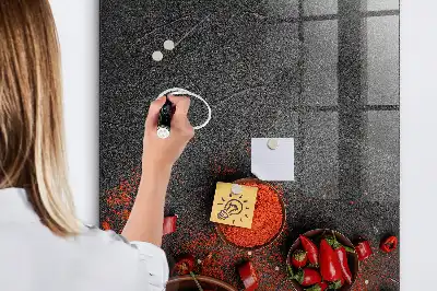 Ground paprika magnetic dry erase board