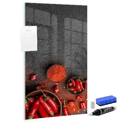 Ground paprika magnetic dry erase board