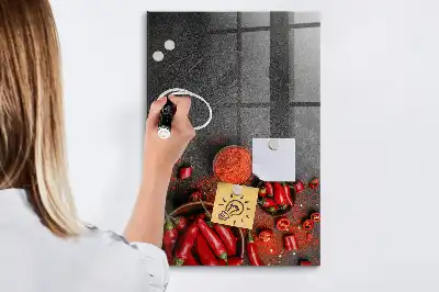Ground paprika magnetic dry erase board
