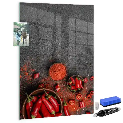 Ground paprika magnetic dry erase board
