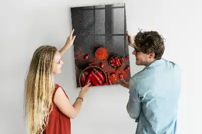 Ground paprika magnetic dry erase board