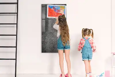 Dry erase magnetic board concrete finish